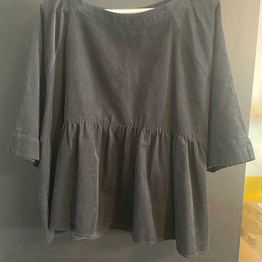 Chic Black Peplum Top